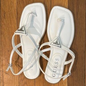 GUESS Women's White Sandals